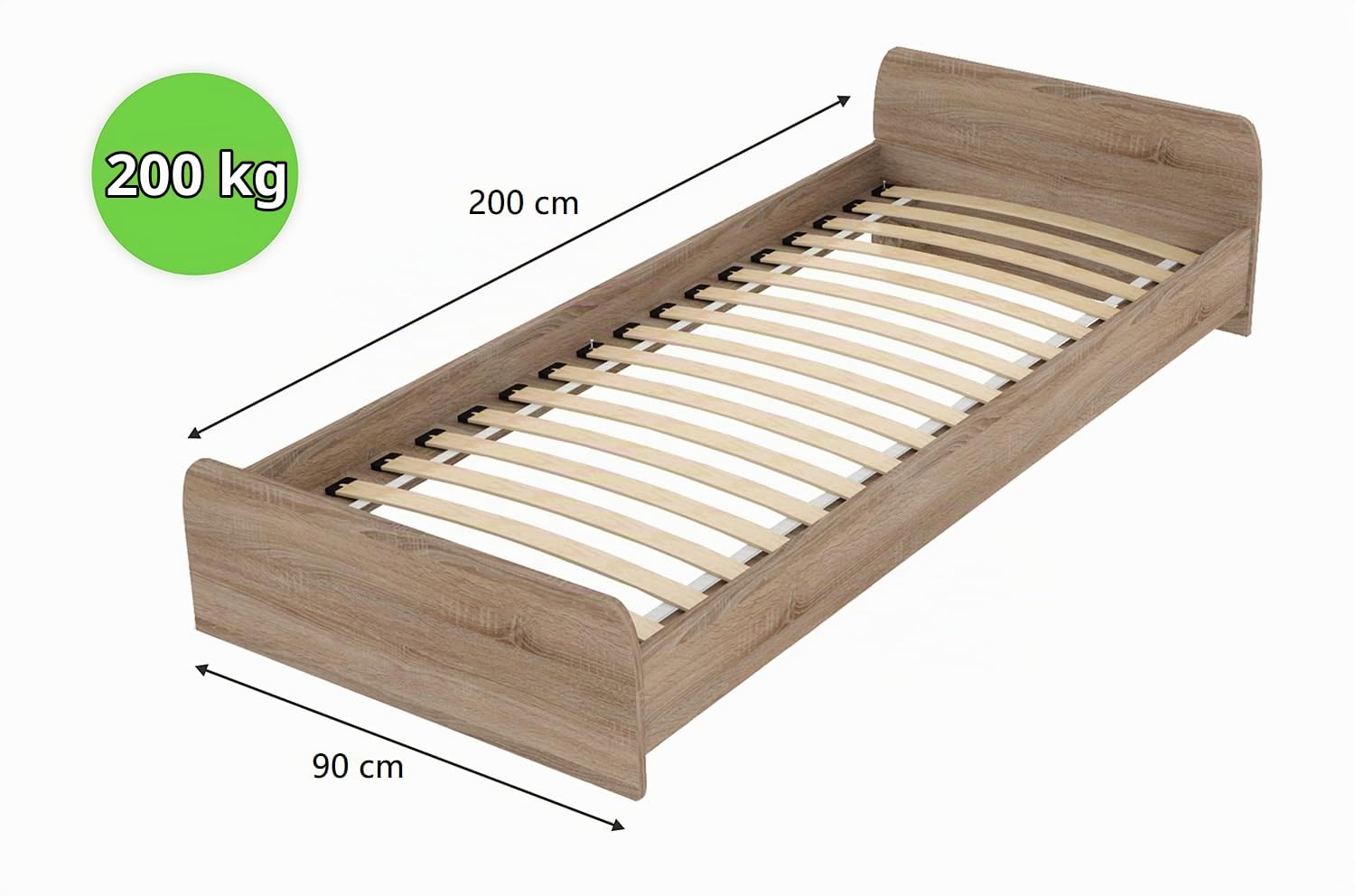 Generisch Lattenrost aus Birken-Federholzleisten,90 x 200 cm, 16 Latten Bett, Rahmen, Schlafen, Komfort, Holz, natürlich, Jugend, Schlafzimmer