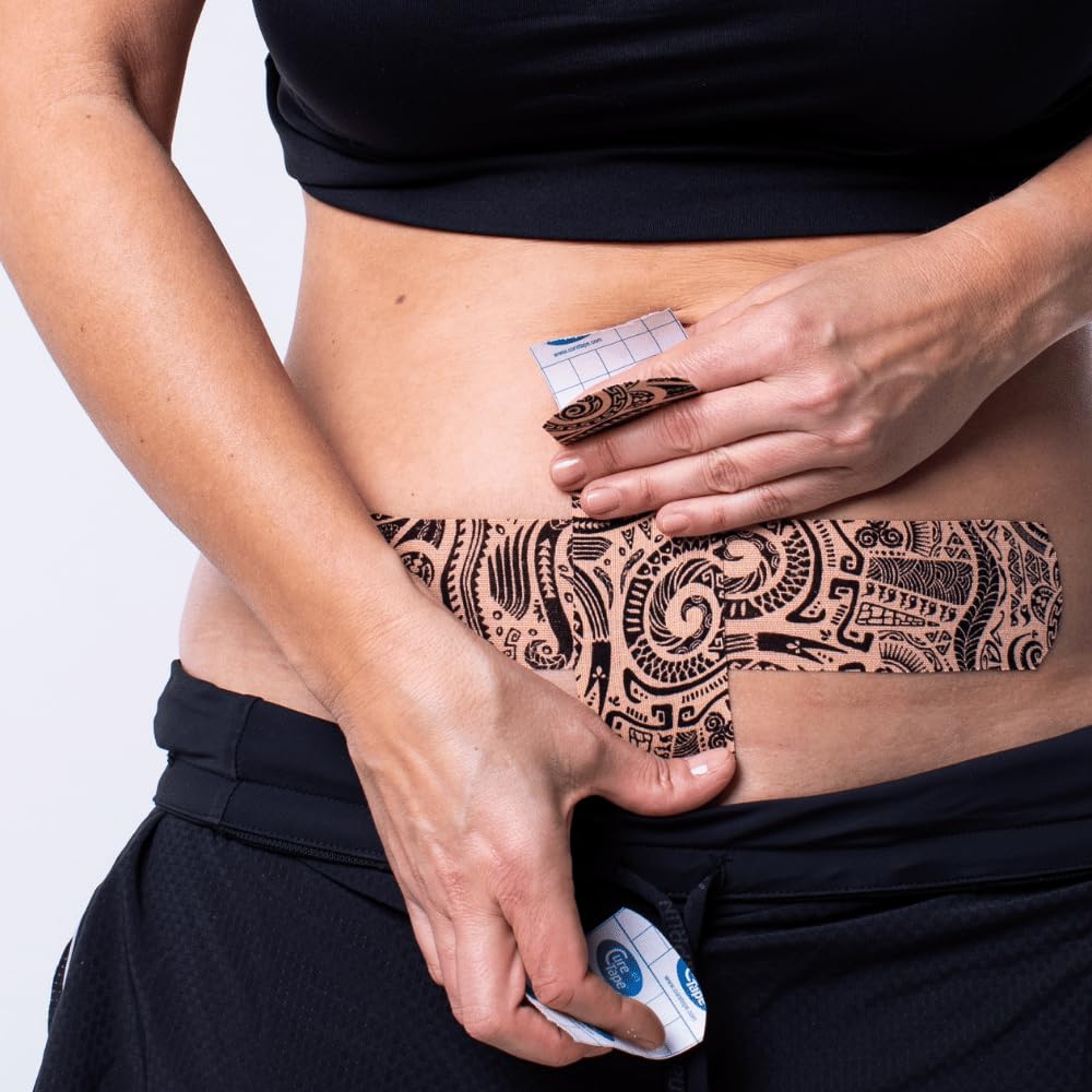 CureTape® Art taśma kinezjologiczna, wodoodporna, nie zawiera lateksu, przyjazna dla skóry, certyfikat TÜV, 5 cm x 5 m, tatuaż