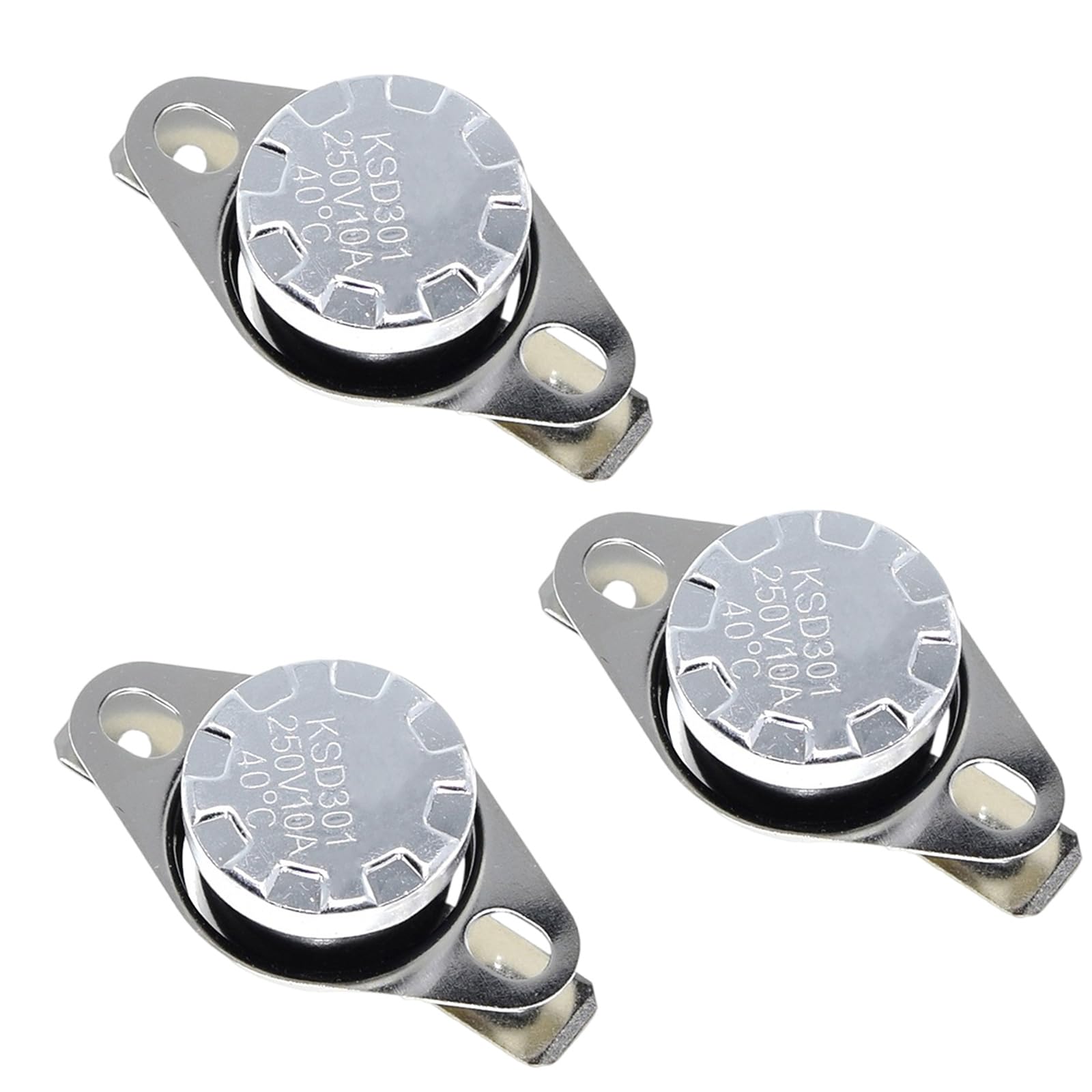 Msioytog 3Pcs KSD301 250V NC Thermal Control Switches 40-125℃ Household Appliance Repair Part Centigrade Thermostat Thermal Control Switches