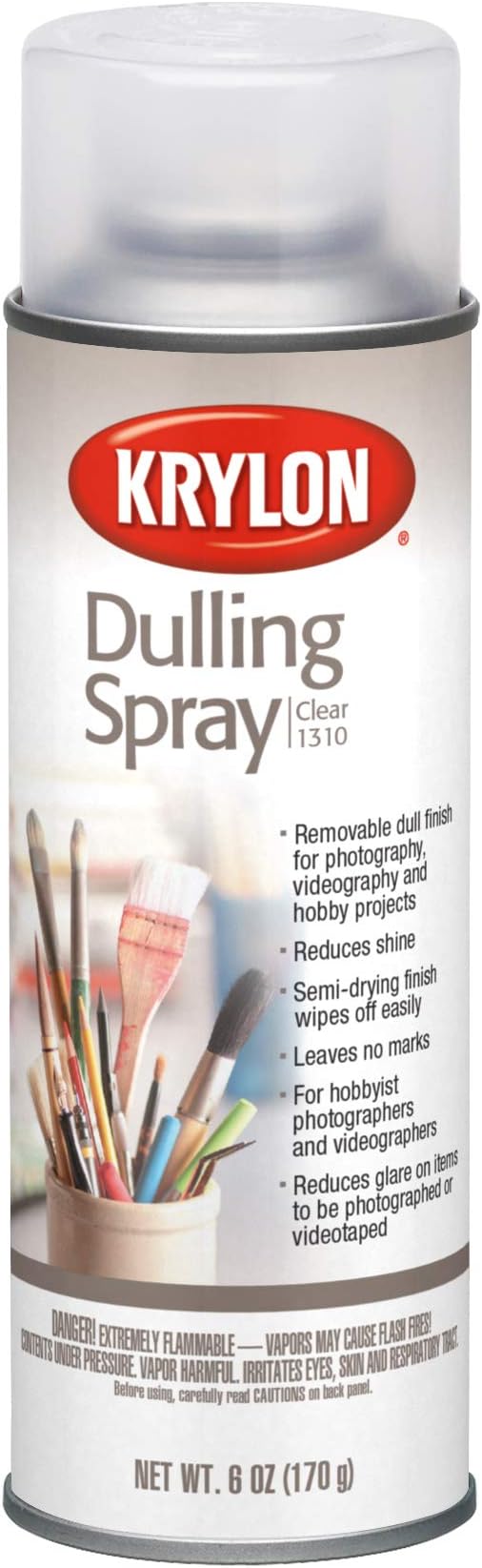 Clear Dulling Spray Paint, 6 oz, Dull Finish