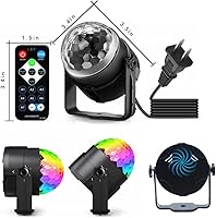 Vista 3 de Mini luces de escenario de DJ para discoteca, bola de discoteca, luces LED de 7 colores, proyector de efectos para karaoke, equipo para iluminación