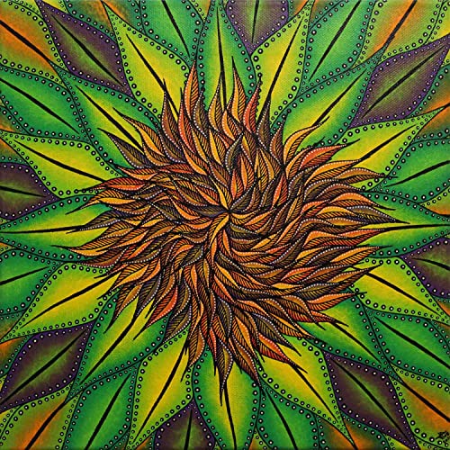 Peinture végétation florale chaleureuse pour un bureau cozy