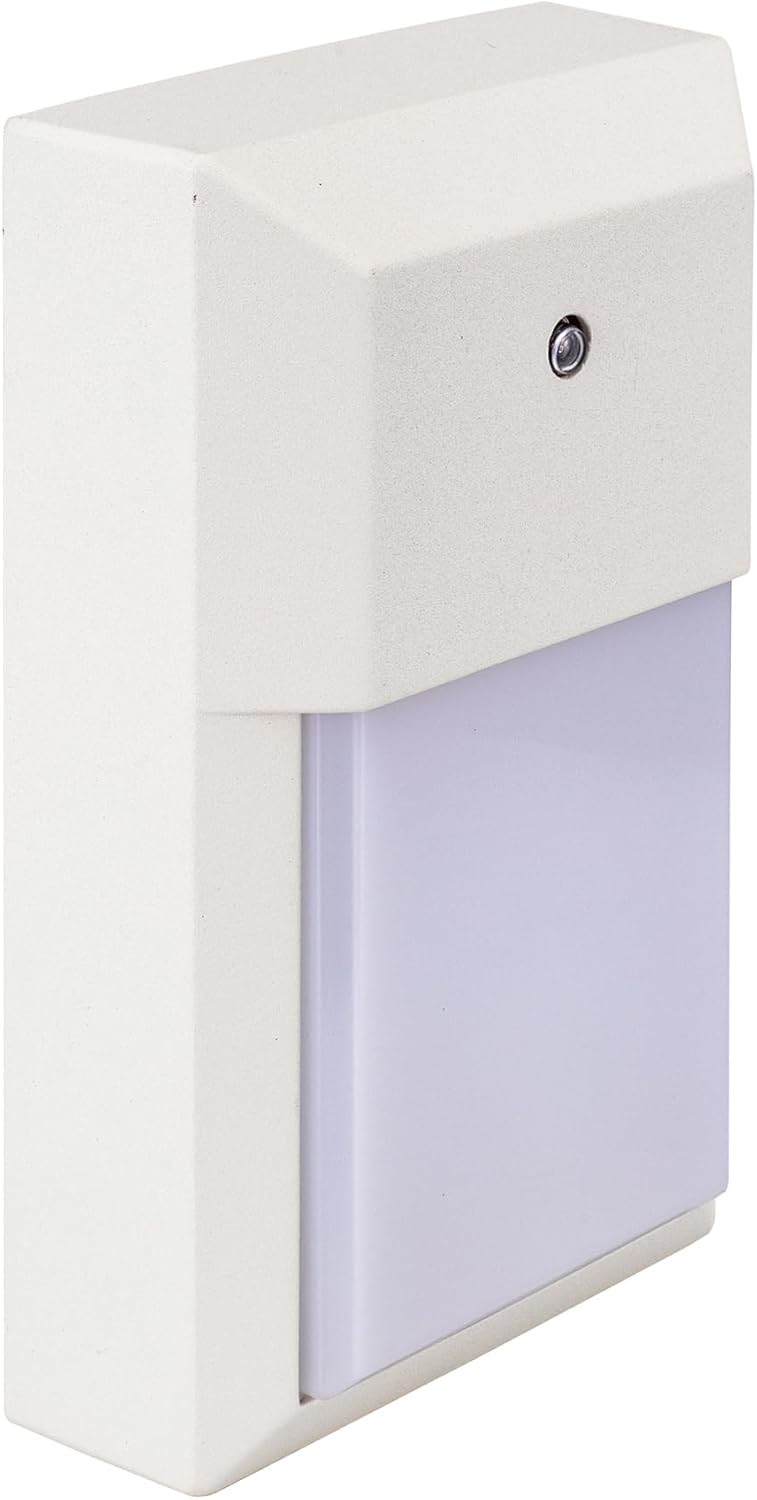 LIT-PaTH Dusk to Dawn Outdoor Sconce Wall Light, LED Wall Lantern 5000K, Porch Lighting Fixture, 12W 1000 Lumens, Aluminum Housing Plus PC, White Finish, 1-Pack LIT-PaTH Dusk to Dawn Outdoor Sconce Wall Light, LED Wall Lantern 5000K, Porch Lighting Fixture, 12W 1000 Lumens, Aluminum Housing Plus PC, White Finish, 1-Pack