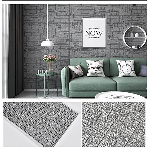 Paneles Pared Pegatinas de pared 3D Paneles auto adhesivos decorativos Impermeable Papel tapiz for el hogar Decoración dormitorio Sala estar Kids Baño Cocina(White,12Pcs (35cmx35cm))