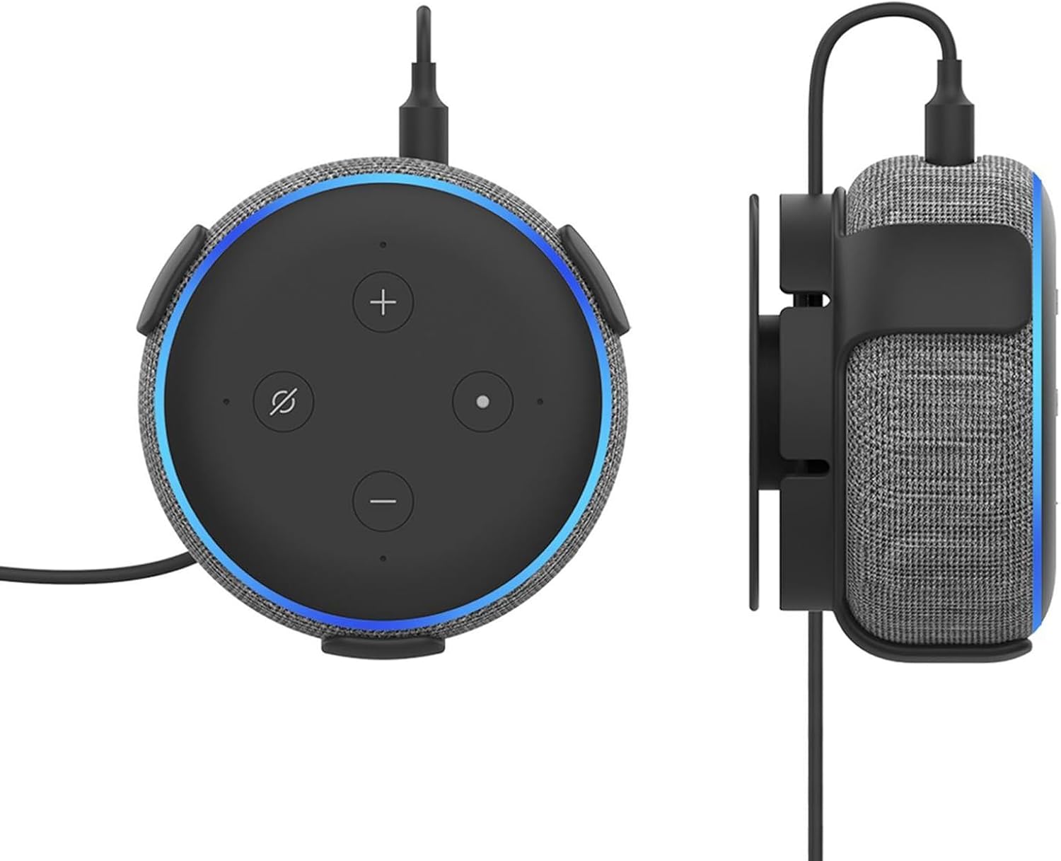 Home mini Wall Mount, Home mini Holder, mini Outlet for Dot 3rd Generation Voice Assistant, Suitable for Bedroom, Bathroom, Kitchen (1-Pack, Black)