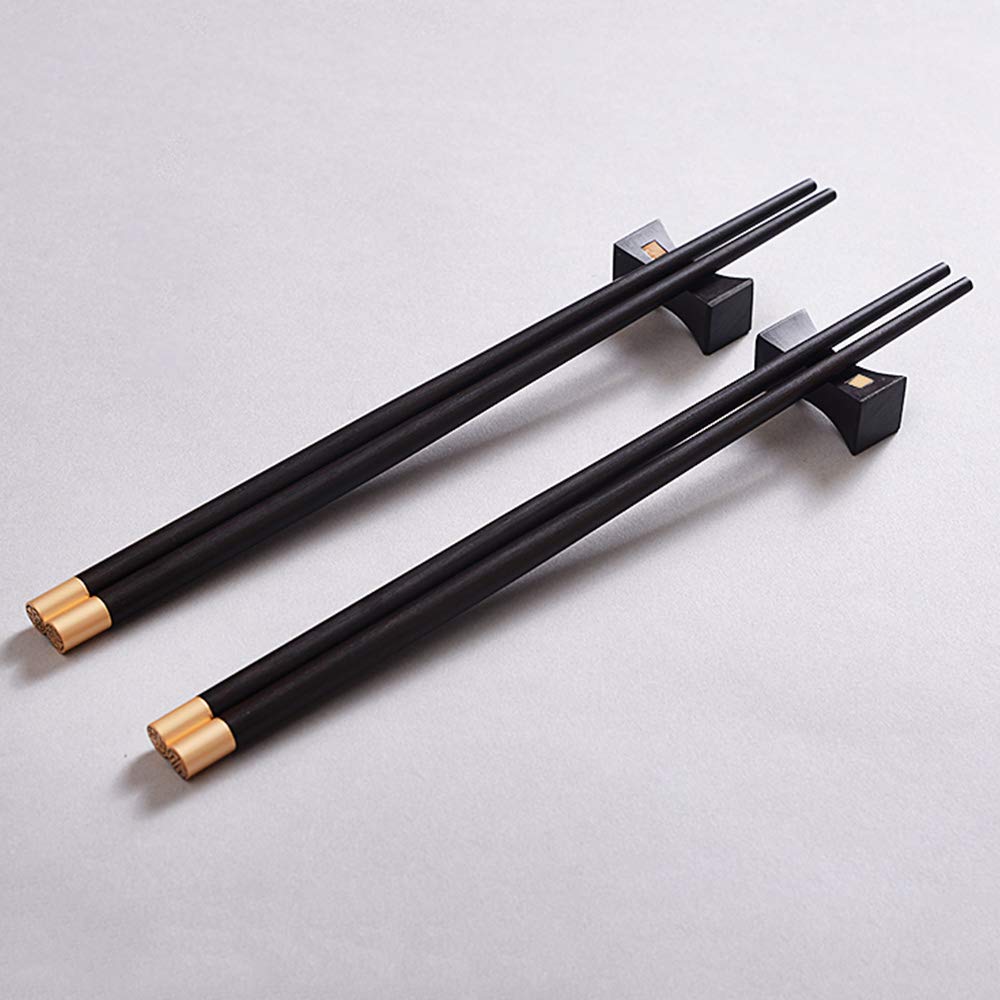 Coffret cadeau de baguettes japonaises en bois avec étui, baguettes réutilisables, baguettes chinoises de luxe en bois naturel, baguettes à sushi antidérapantes, baguettes lavables au lave-vaiss