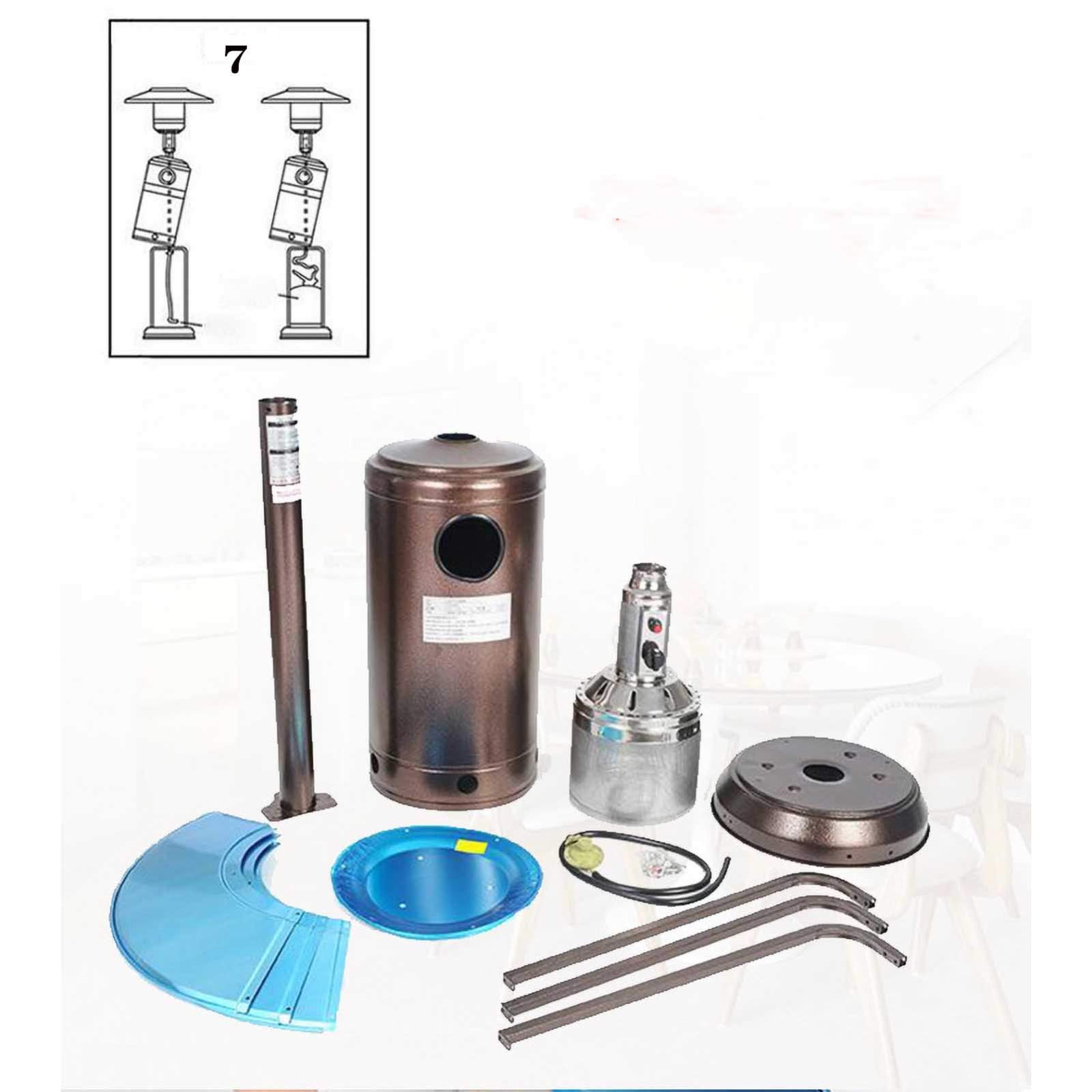 Estufa De Gas para Exterior Estufa Seta Calefactora Calefacción Exterior Termopatio De Calor 13 Kw Acero Inoxidable para terrazas, Jardines, Patios, restaurantes A