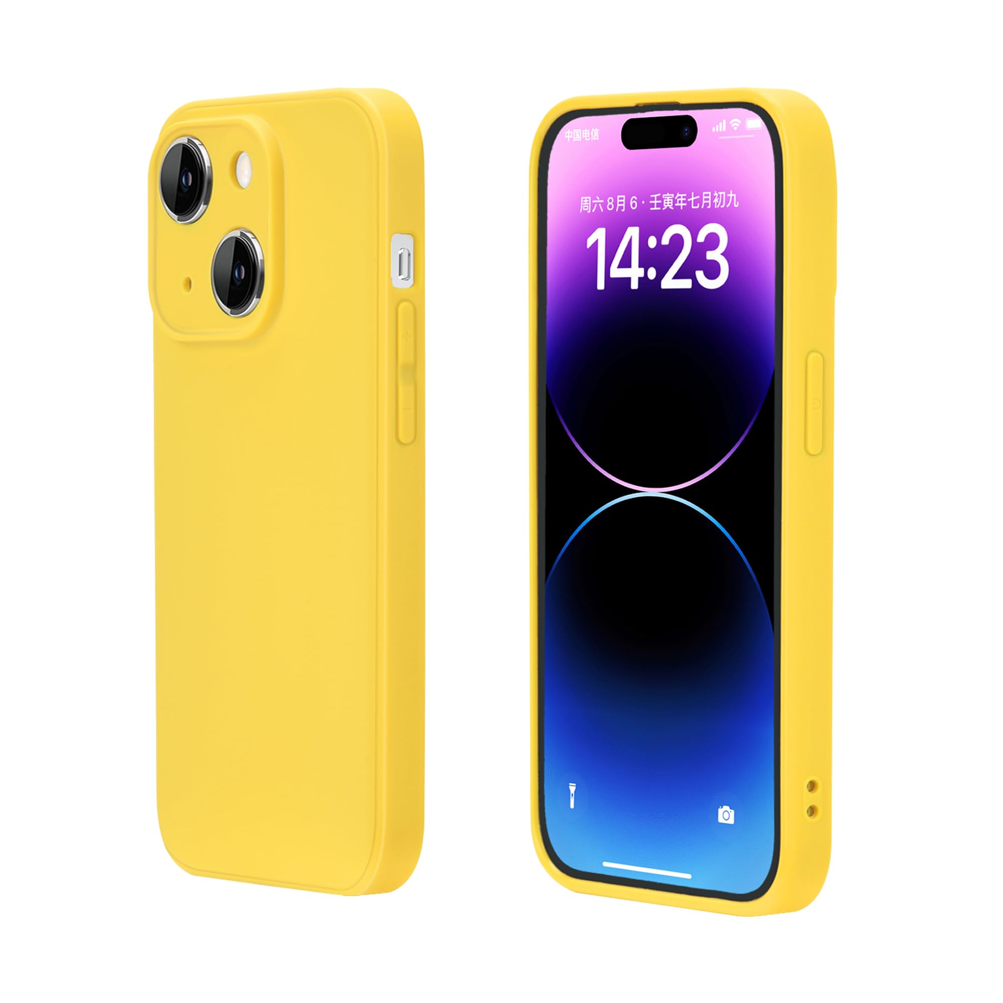 Photo 1 of *BUNDLE OF TWO* Compatible with iPhone 15 6.1 Inches Case,New Upgraded Military-Grade Shock-Proof Camera Lens Provides Full Body Protection for Men and Women(Yellow) iphone 15 yellow