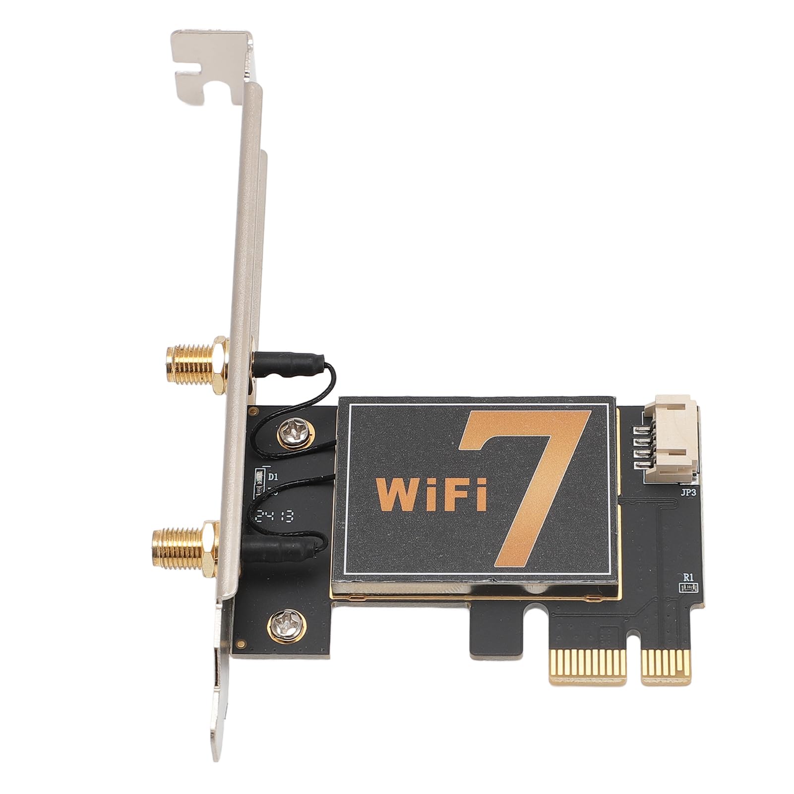 Scheda PCIe WiFi 7, Scheda di Rete Wireless con Banda 8774Mbps, Antenna Pieghevole da 12DB per PC Desktop 10 11 OS