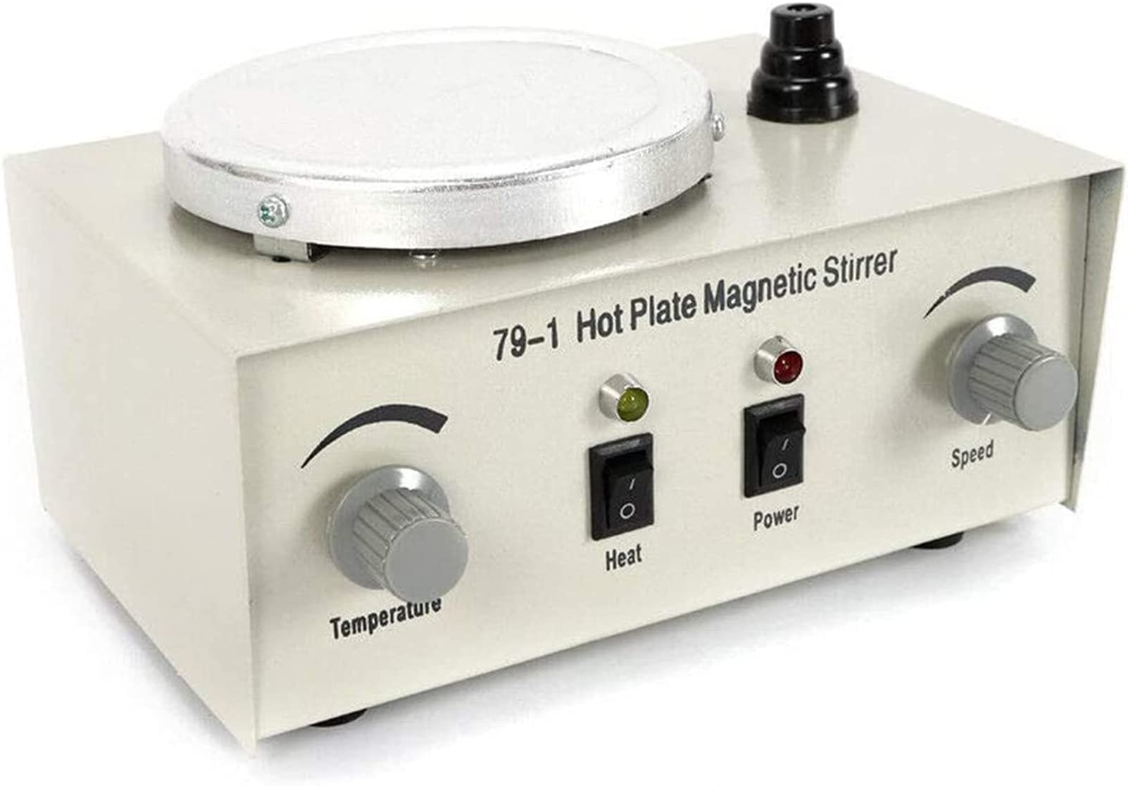 Agitador magnético, Mezclador magnético, Placa calefactora de Laboratorio de 1000 ml, Capacidad de Mezcla de 380 ℃, Mezclador con Calentamiento Ajustable y Barra de agitación, 0-2200 RPM, co