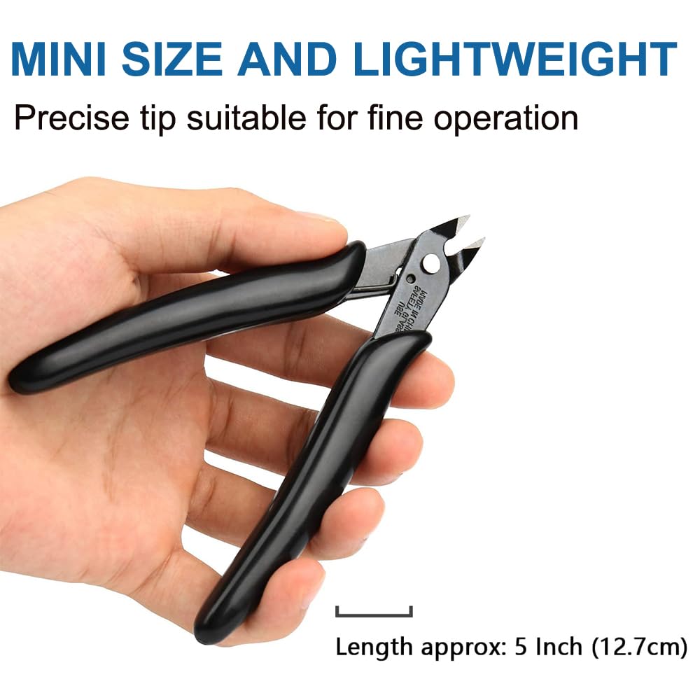 Wire Cutters, Flush Cutters Precision Spring-Loaded Side Cutter - Image 2