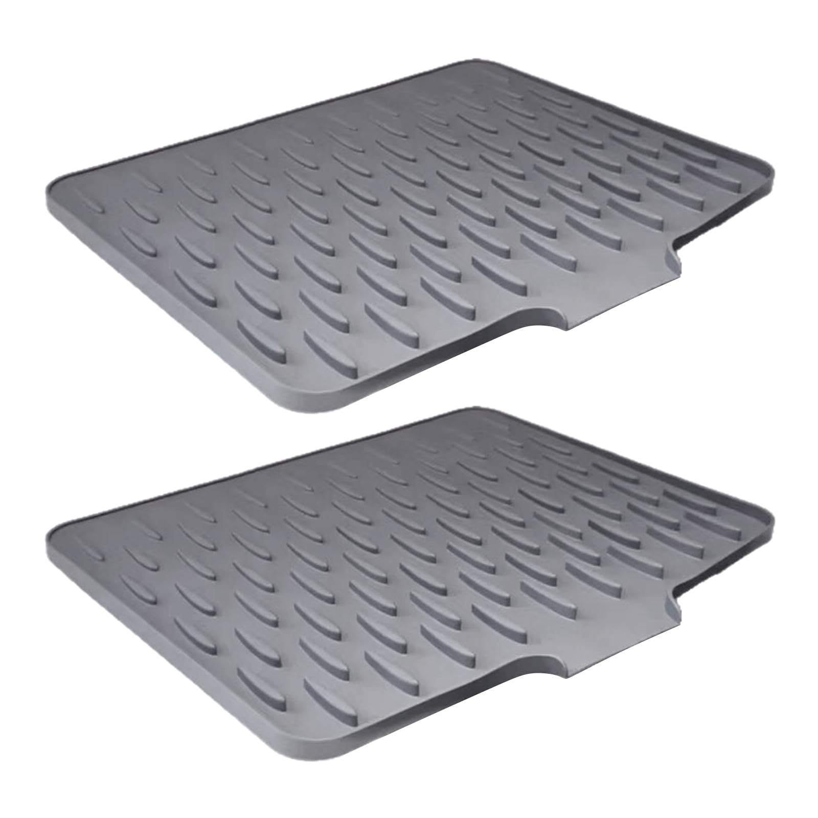 X-Institute Multifunctional Silicone Sloped Drying Mat Heatproof Nonslip Pad Kitchen Sink Drying Mat for Kitchen Countertops Dishes Nonslip Trivet Pad