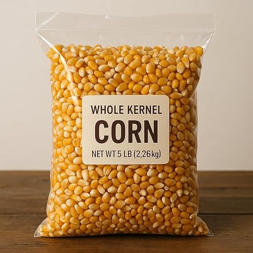 5 libras de maíz entero para alimentación con granos - Hecho en Estados Unidos - Hacer harina de maíz