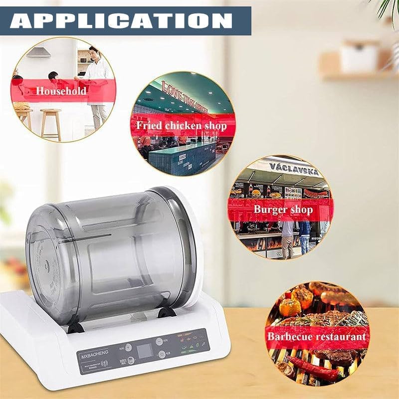 Marinador comercial de vasos de carne, máquina automática de marinado al vacío, pantalla LED, panel de control, 0-10 horas, para marinar carne y verduras