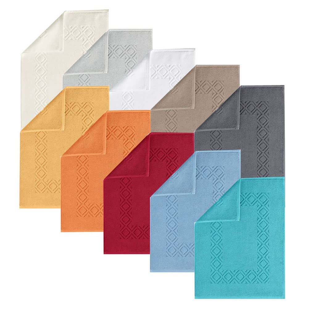 Egeria Denver Badvorleger, 70 x 130 cm, 1er Pack - weiche und saugfähige Badematte, Rutschfester Badezimmerteppich/Duschvorleger, waschmaschinenfest, ideal für Bad und Dusche - Farbe: Stone