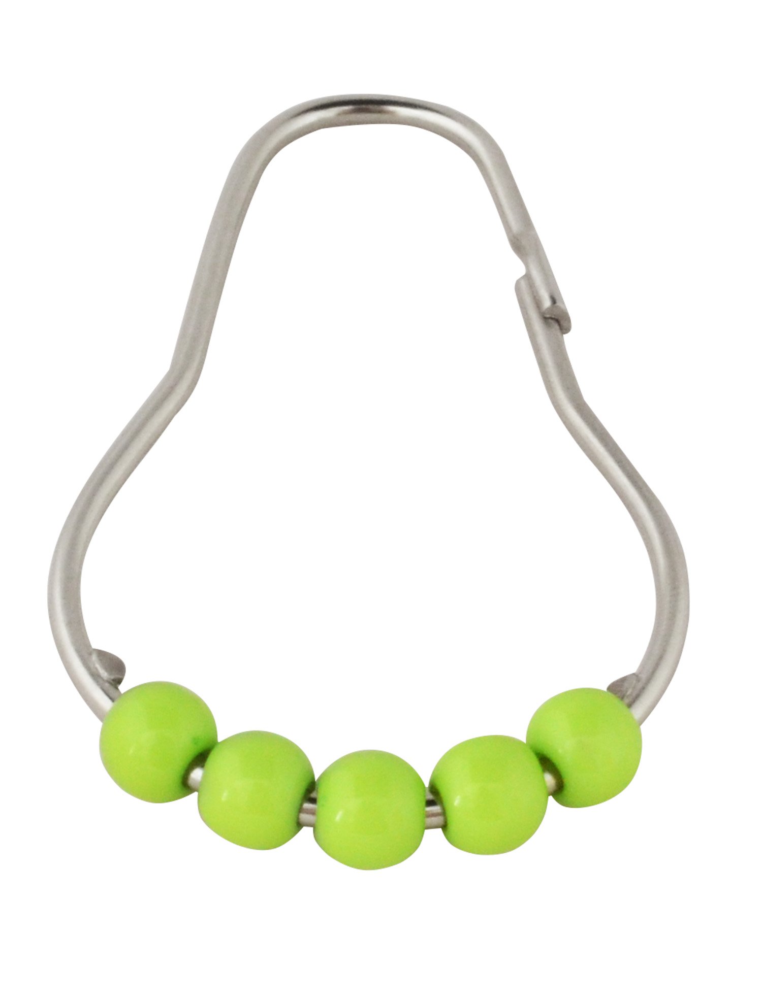 Ridder Shower Curtain Hooks, metal, Green, one Size