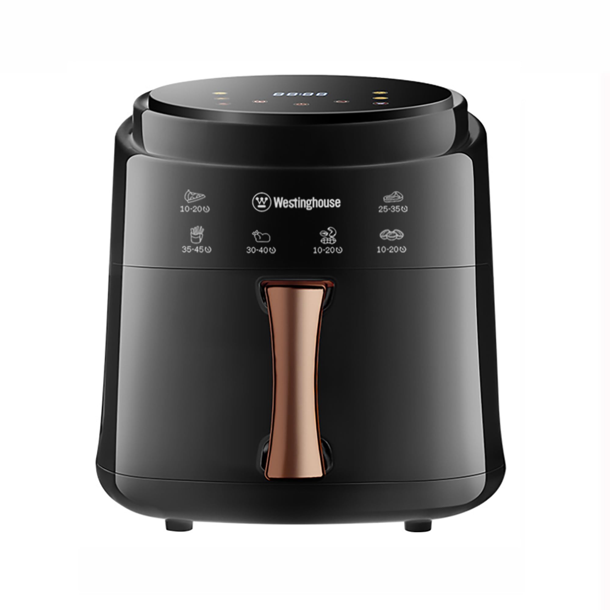 Westinghouse Air Fryer mit 5,5 L Kapazität, 6 praktische Automatikprogramme, Bedienung über Touch Panel, Cool-Touch-Griff, Maximale Temperatur 210 °C, schwarz