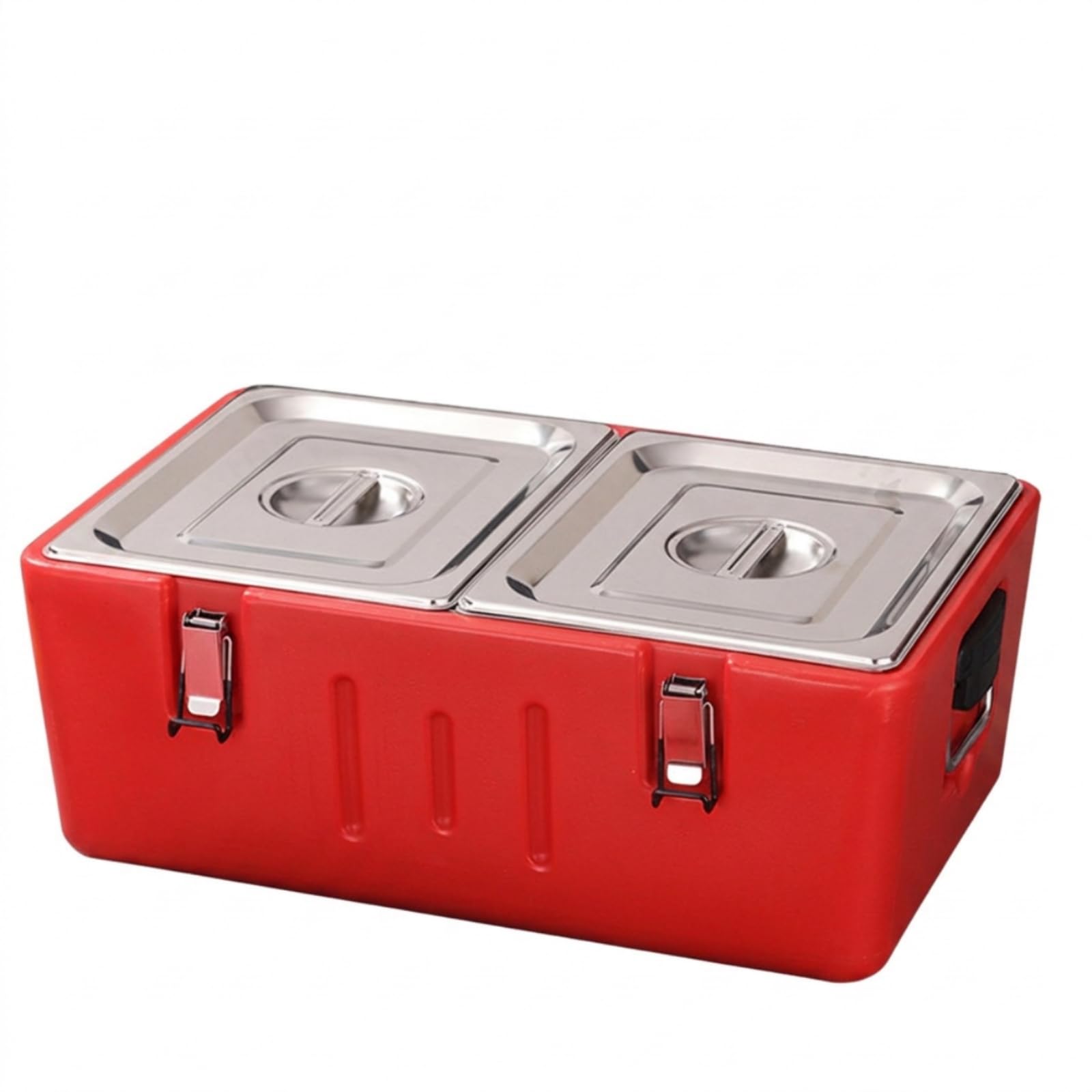 Amagogo Portador de Comidas Aislado Armario Térmico Contenedor Térmico Transportador de Alimentos con Cuerpo de Plástico y Acero 304 6 Bandejas Capacidad 90L
