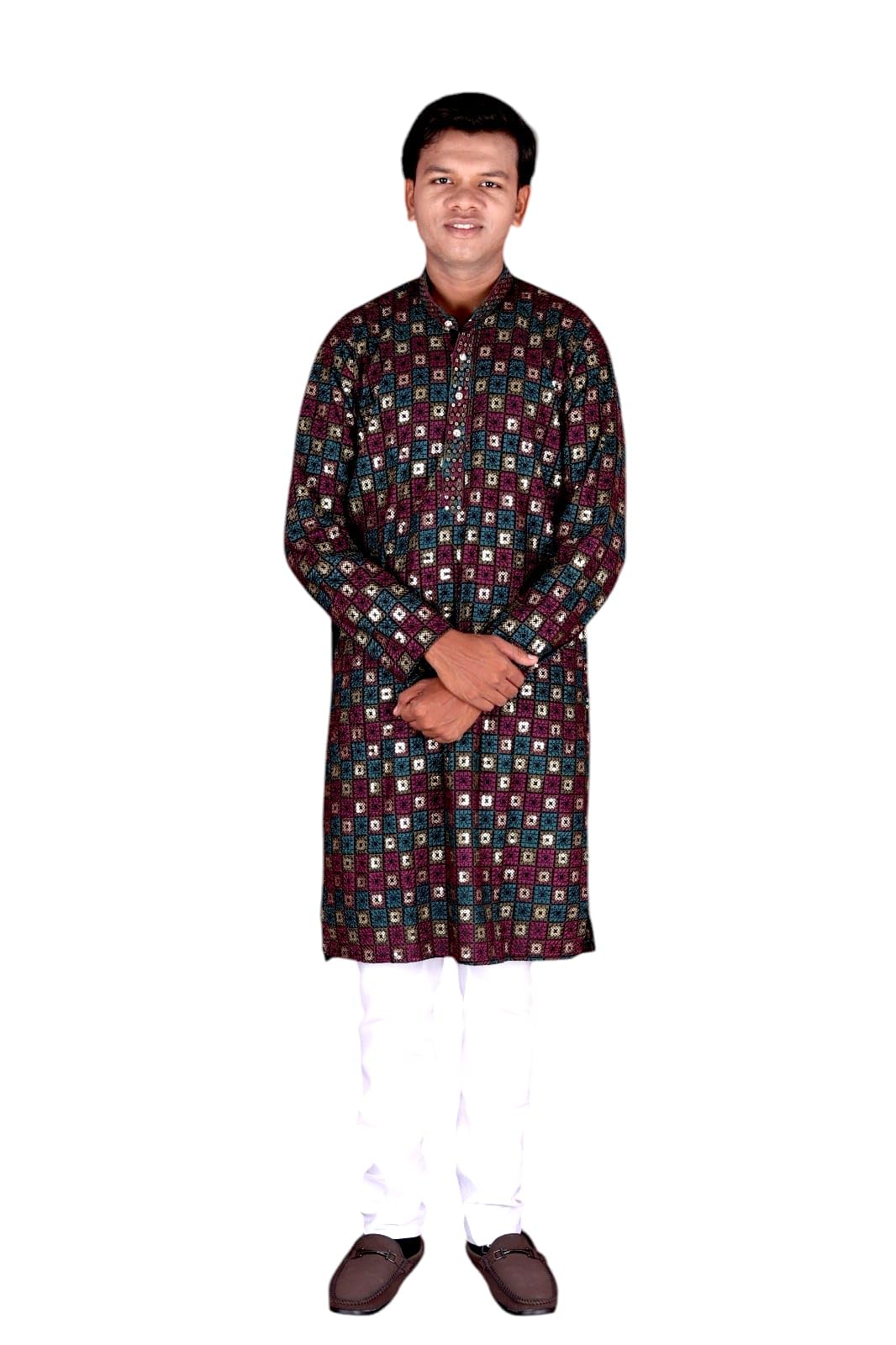 Men's Patterned Kameez-picture-47