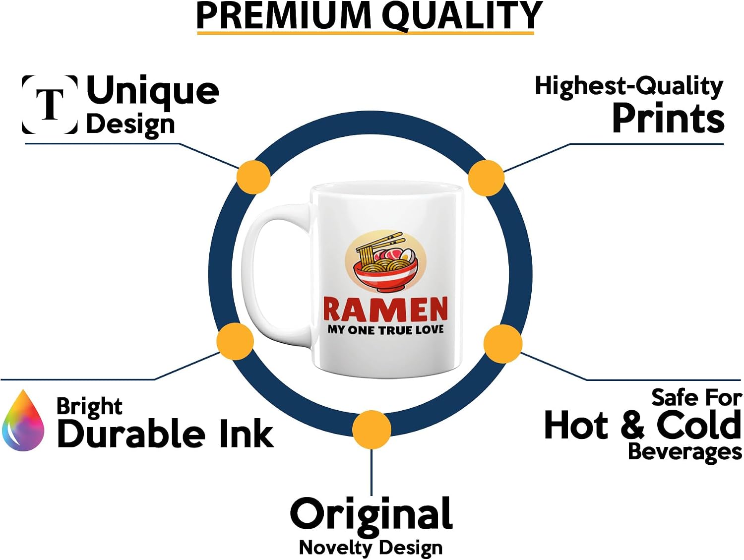 Ramen Lover Coffee Mug 11oz White -my one TRUE - Food Lovers chicken pumpkin vegan pantry spicy noodles image 3