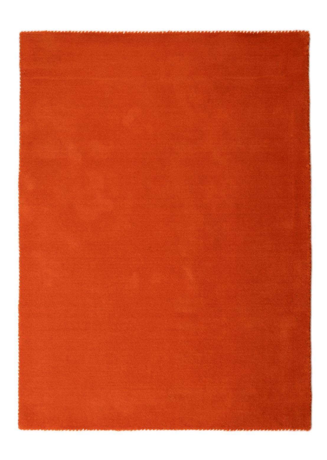 carpetfine Tappeto di lana Gabbeh Lola arancione 160x230 cm | Tappeto moderno per soggiorno e camera da letto