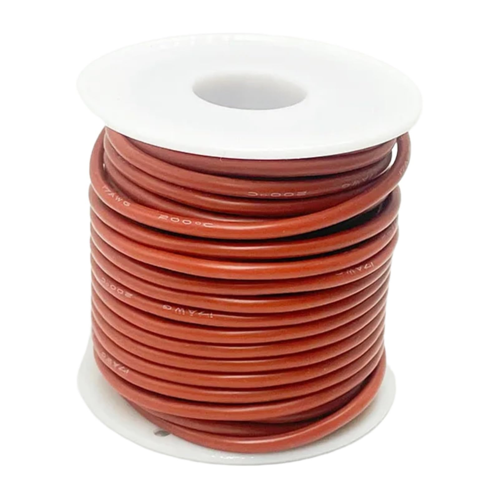 Cable de silicona 30 awg 28 26 24 22 20 awg 18 awg 16 awg Tinned Copper Flexible(Brown; 22 AWG-30 m)