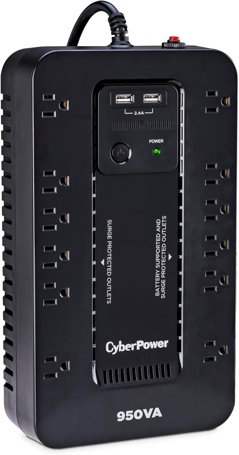 CyberPower SX950U UPS Battery Backup, 12 OUTLETS, 950 VA, 890 J