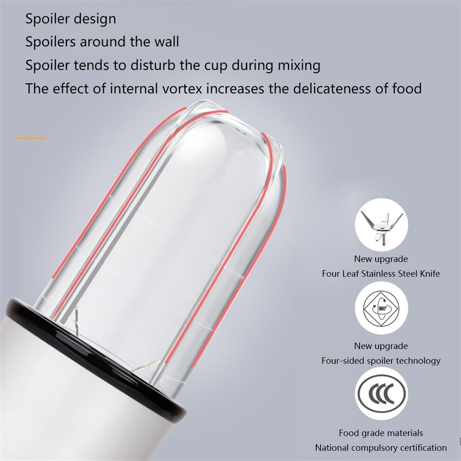 Piccolo Frullatore Per Smoothie Mini Smoothie Maker Macinacaffè Portatile Centrifuga Elettrica Con Lame In Acciaio Inossidabile Personale Ice Crusher 32000 Giri/min Ad Alta Velocità Tritatutto ( Color