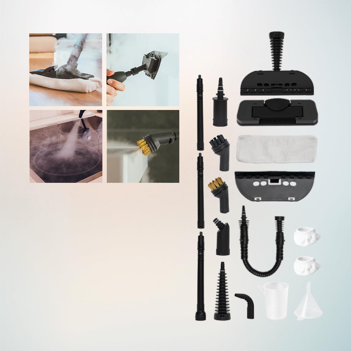 Cecotec Pulitore a Vapore HydroSteam 1300 Rapid Max X-Treme. 1350W, Riscaldamento Rapido, Serbatoio 550ml, 3 Bar, Vapore 30g/min, 16 Accessori, Igiene Profonda e Massima Praticità