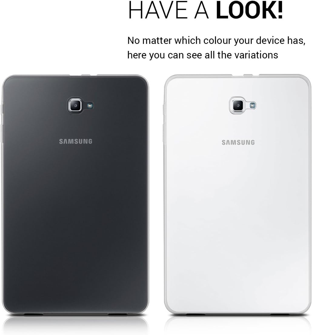 kwmobile Case Compatible with Samsung Galaxy Tab A 10.1 T580N/T585N (2016) Case - Soft TPU Back Protector Cover for Tablet - Transparent