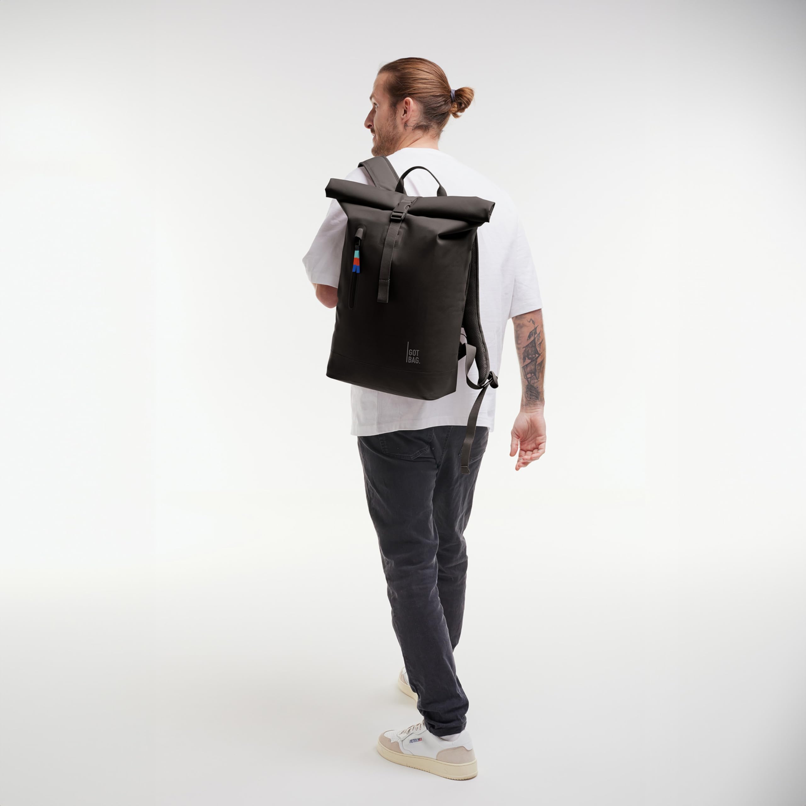 GOT BAG Zaino Rolltop Lite in plastica Ocean Impact | Zaino impermeabile con borsa rimovibile per laptop da 15" | capacità di riempimento 26 litri