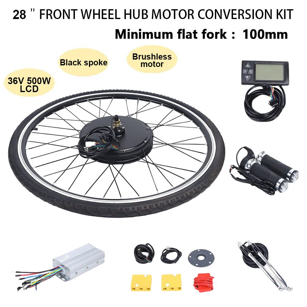 28 Zoll 36v 500W E-Bike Umbausatz Vorderrad Motor Conversion Kit(außer Batterie)