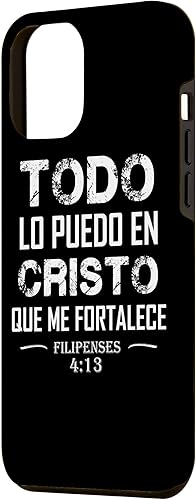 Miniatura 71 de Funda para iPhone 12/12 Pro Filipenses Todo Lo Puedo En Cristo Biblia Cristiana