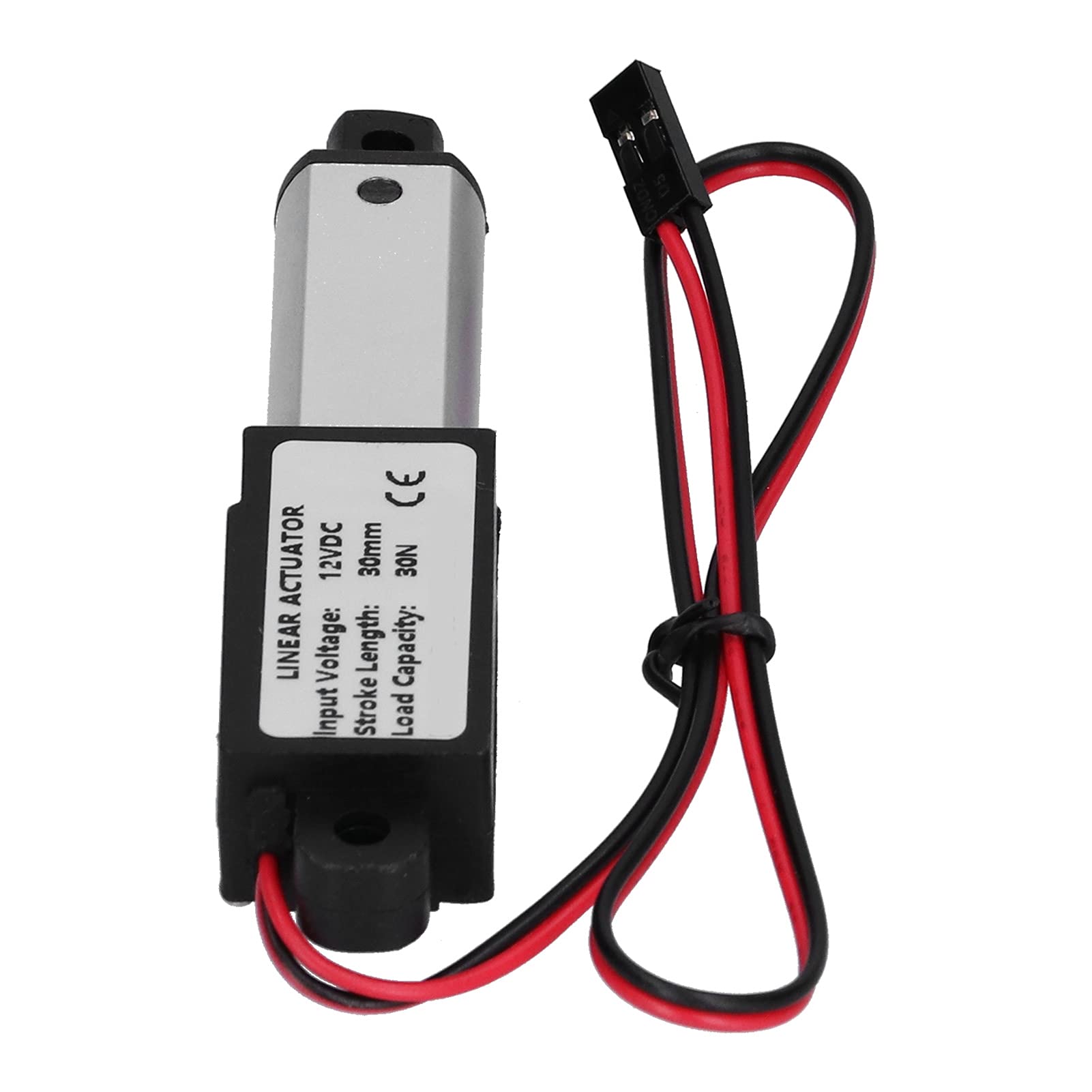 Mini Attuatore Lineare Elettrico Corsa 30 Mm, 12 Volt DC IP54 Attuatore di Movimento Impermeabile per Divano Massaggio Poltrona Reclinabile TV Tavolo Armadio Finestra Ascensore (Spinta 60N Velocità