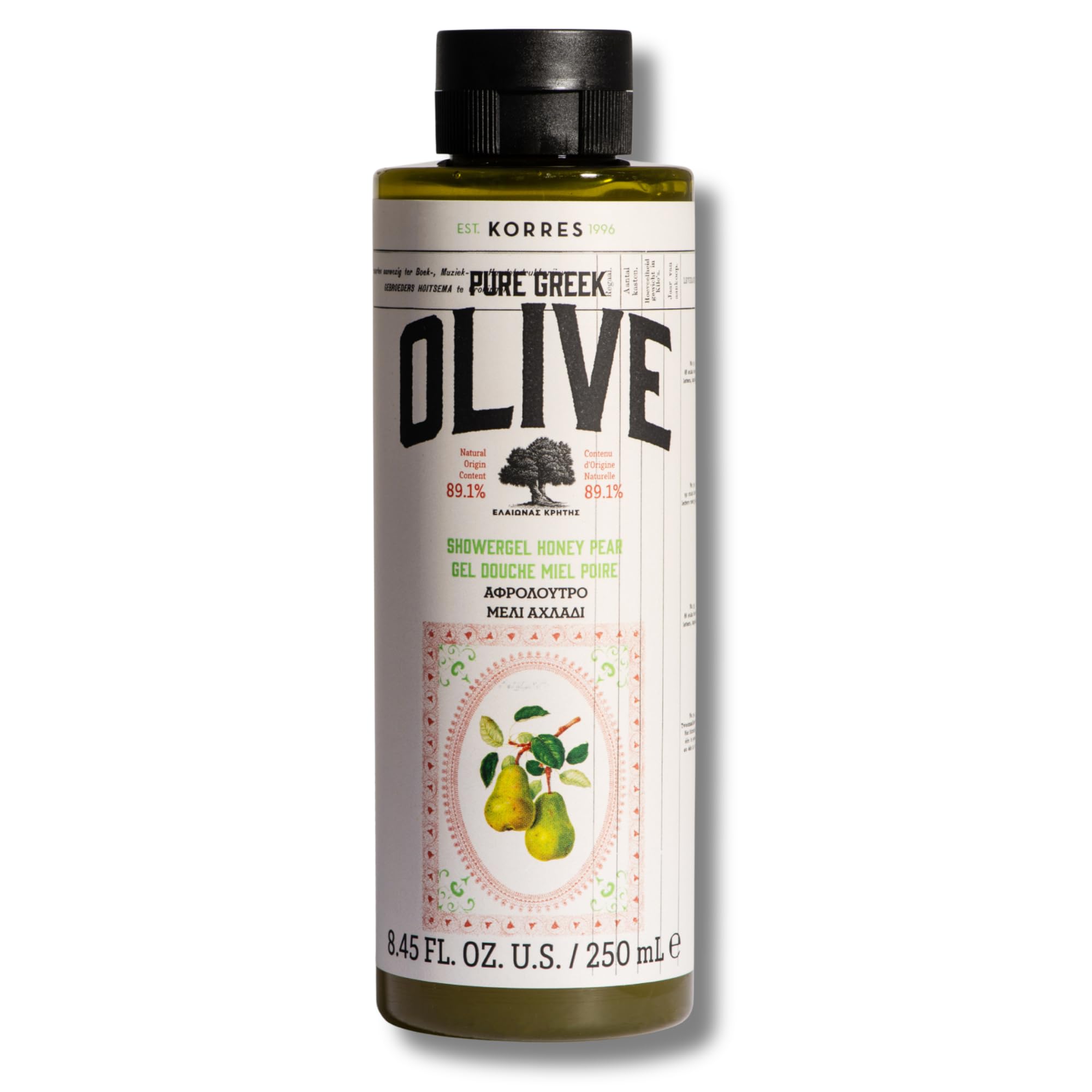 Korres Pure Greek Olive Showergel Honey Pear 250ml