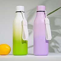 Vista 181 de BJPKPK Botellas de agua aisladas, botella de agua de metal de acero inoxidable de 18 onzas con correa, termo a prueba de fugas sin BPA, tazas