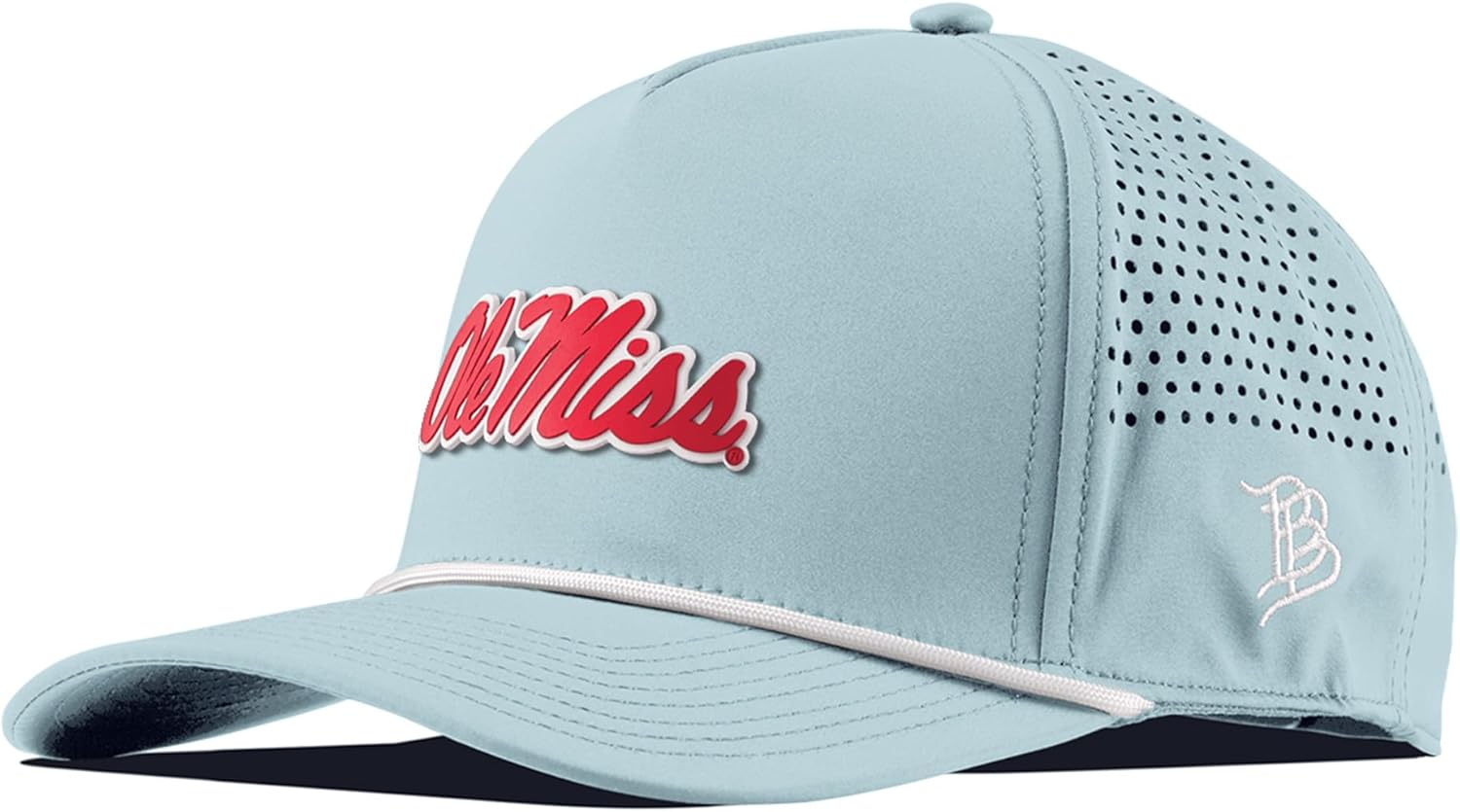 Branded Bills Officially Licensed x Mississippi Old Miss Rebels Sky Blue 5-Panel Hat for Men | Baseball Cap
