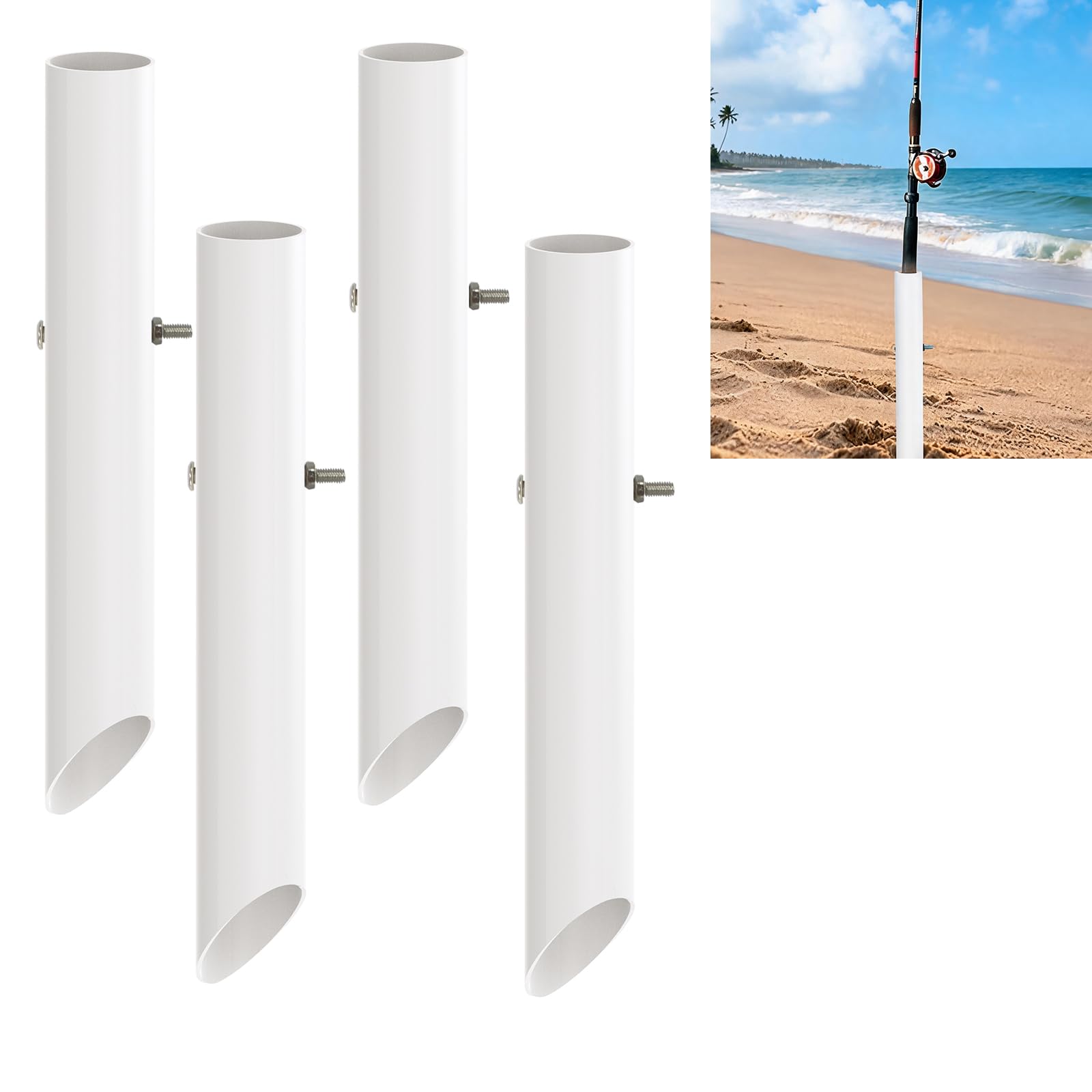 PVC Sandspike Surfcasting uchwyt na wędkę 45 cm
