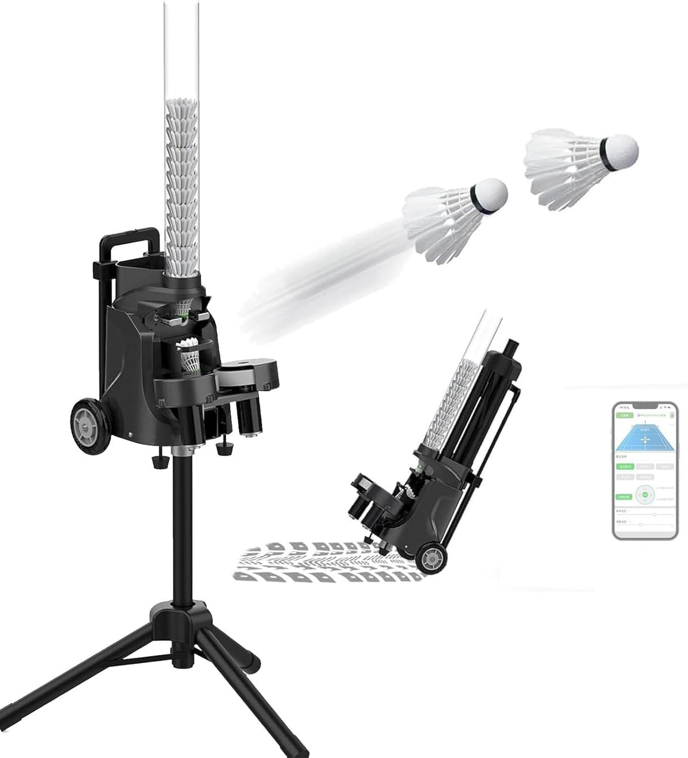 Automatic Badminton Serving Machine,Badminton Machine,Badminton Training,Badminton Throwing,Badminton Shuttlecock Launcher,for Indoor & Outdoor Training