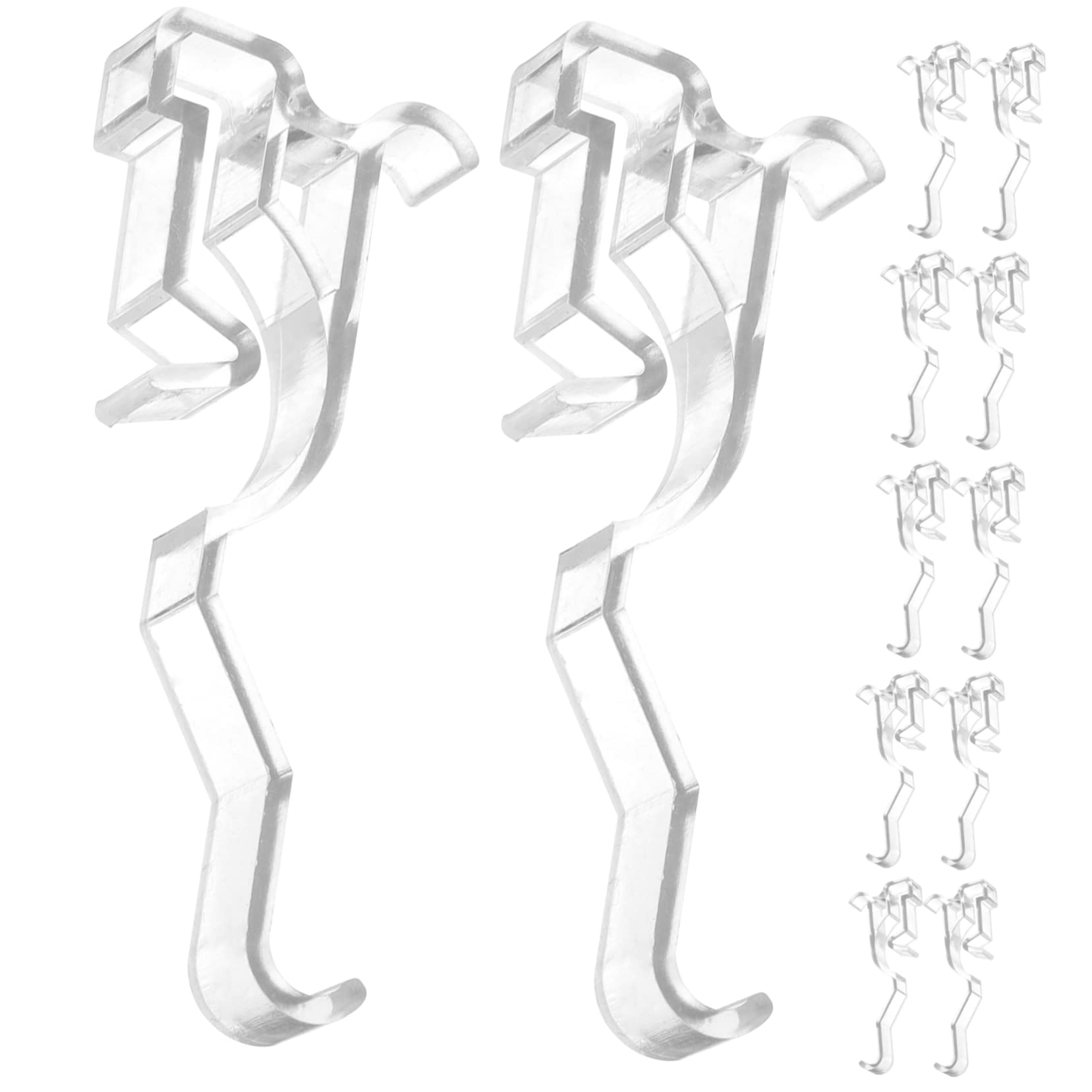 Luxshiny 10Pcs Clear Window Blind Valance Clips Lightweight Transparent Retainer Clamps for Vertical Blinds Secure to Clean for Home Use