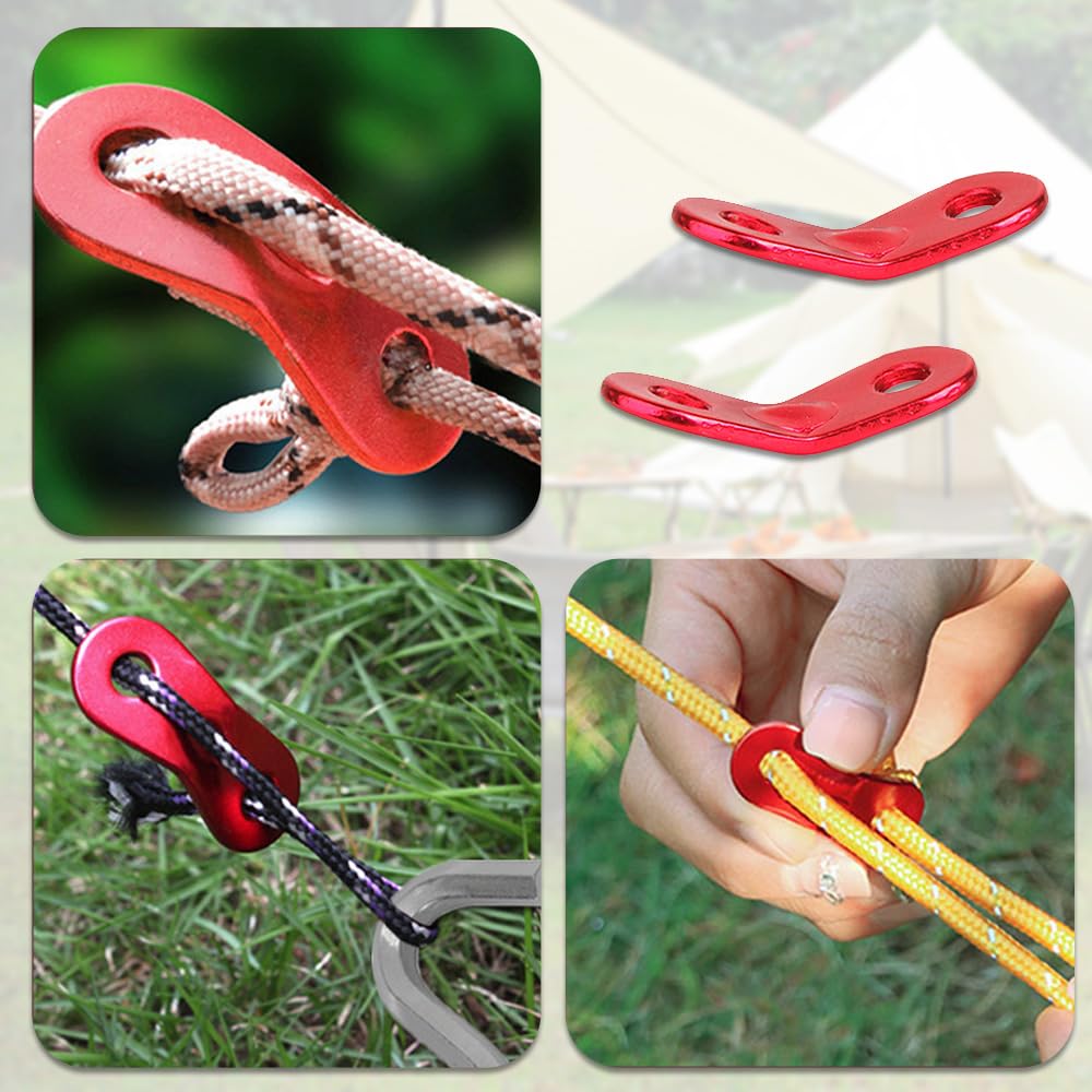 Corde avec tendeur à rouleau, lot de 6 ajusteurs de paracorde