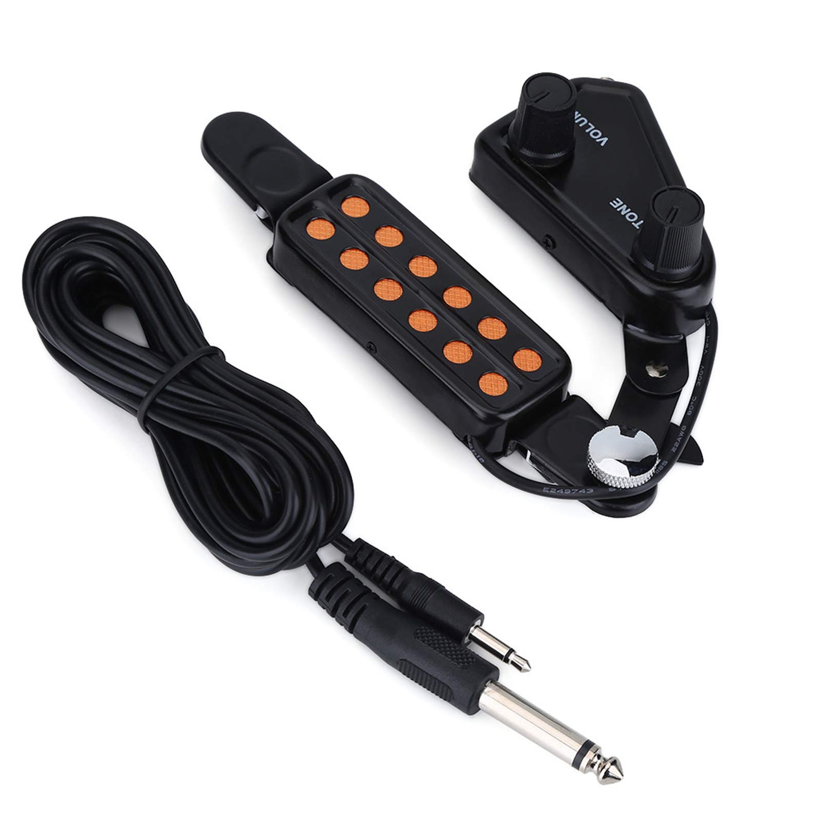 Sxhlseller 12 Pickup Magnetico con Foro sonoro, Pickup Magnetico per Protezione Cuscino Comodo Pratico trasduttore per Chitarra Adatto per Chitarra Acustica AC