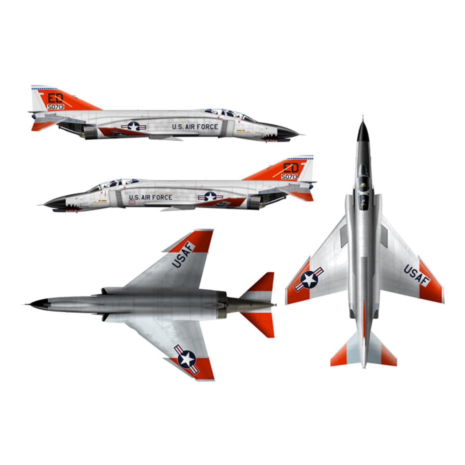 Aerei Modello su Piccola Scala 1/72 per Modello da Caccia Americano YF-4E AFTC 1985 Modello di Auto pressofuso in Lega Modello Collezione Kit di Costruzione di Modello
