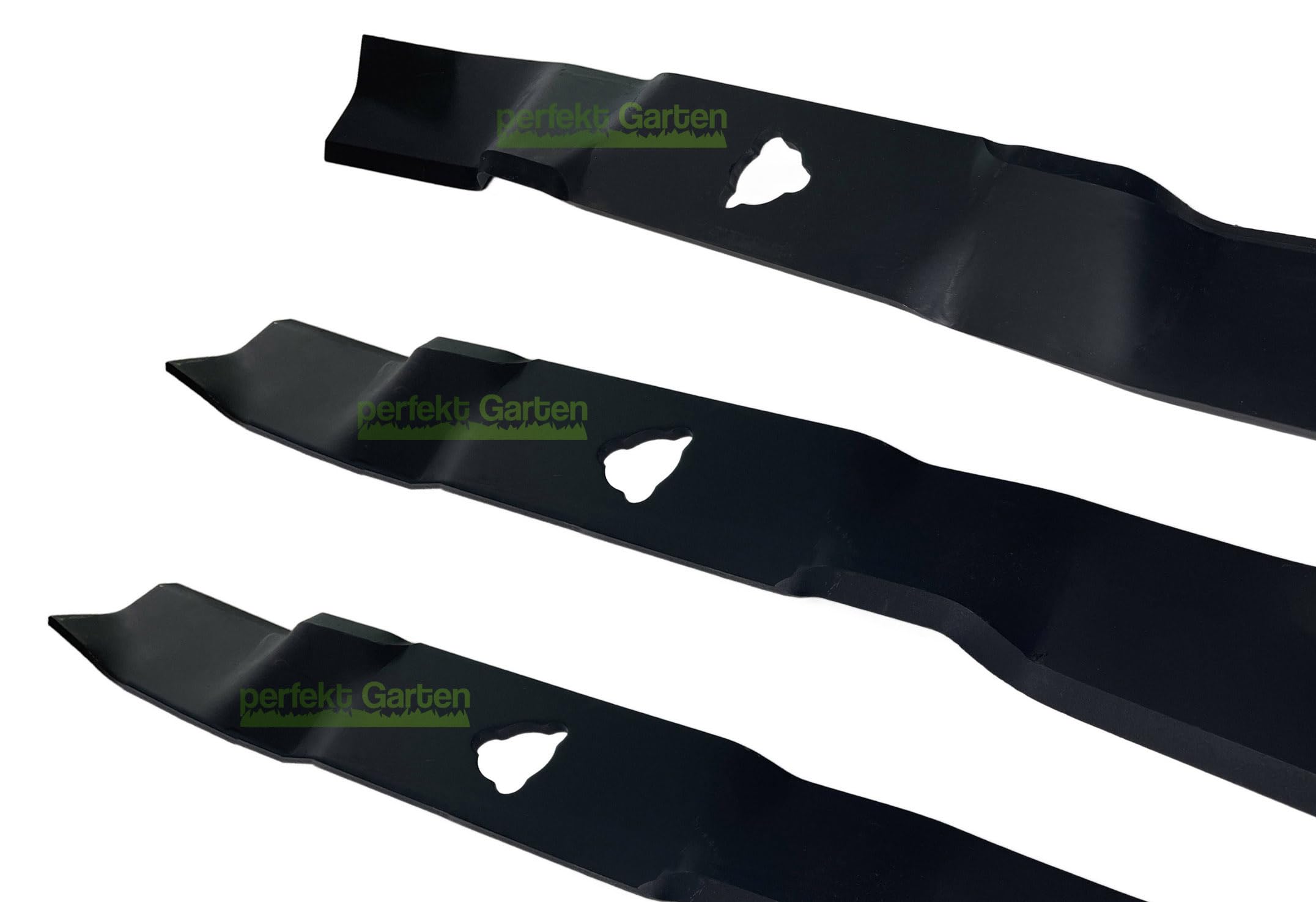 perfektGarten 3 cuchillas para cortacésped de 49,5 cm compatibles con Stiga 135 Titan RM135 / 1134696701 1134696702 1134913101