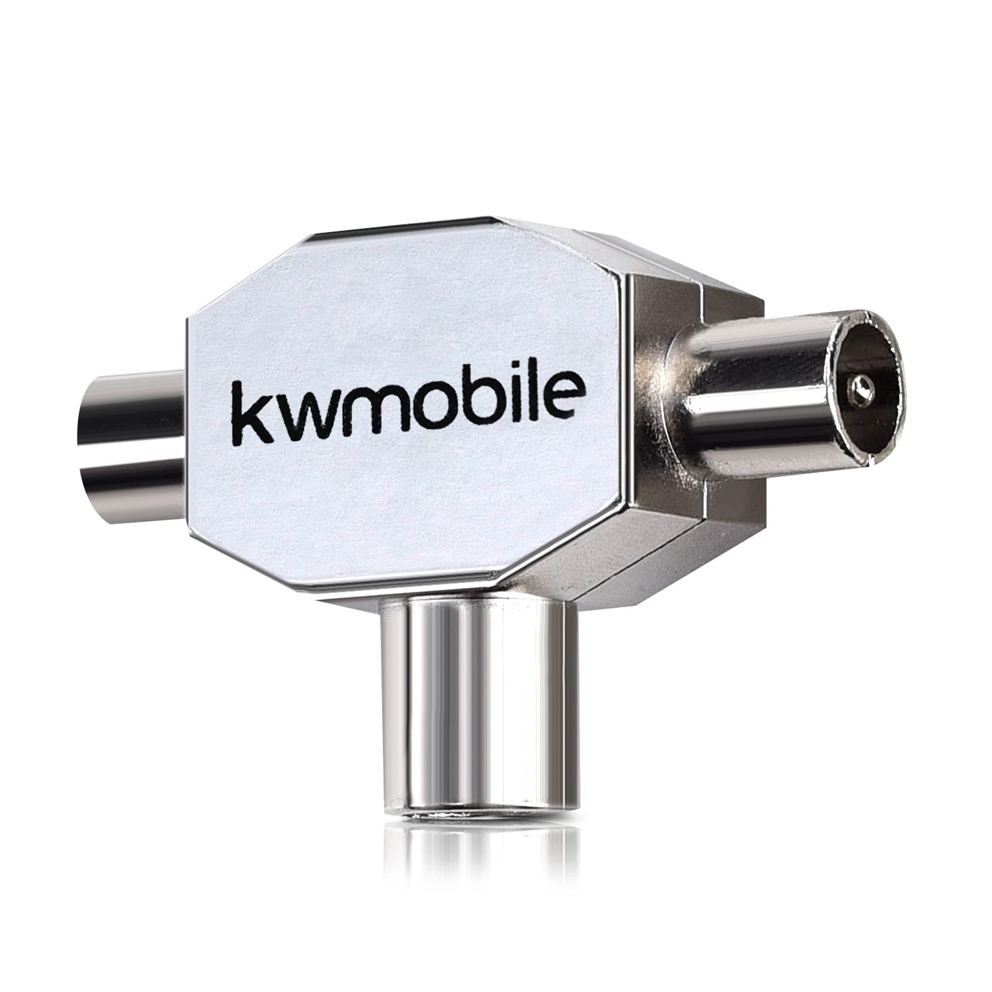kwmobile rozdzielacz antenowy T Splitter 0-1000 MHz 2x gniazda koncentryczne DVB-T