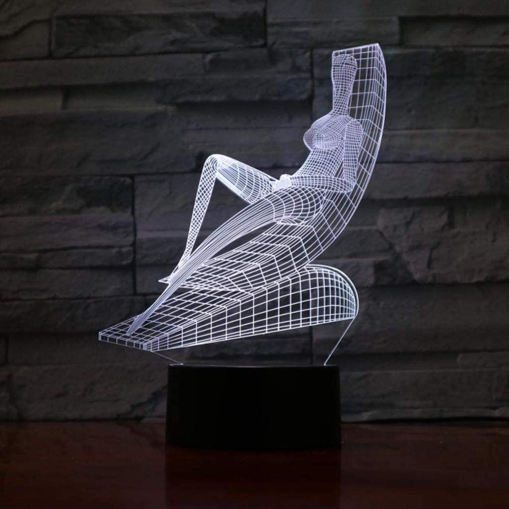Lumières stéréoscopiques 3D, lampe LED tactile colorée créative, 23618487 mm
