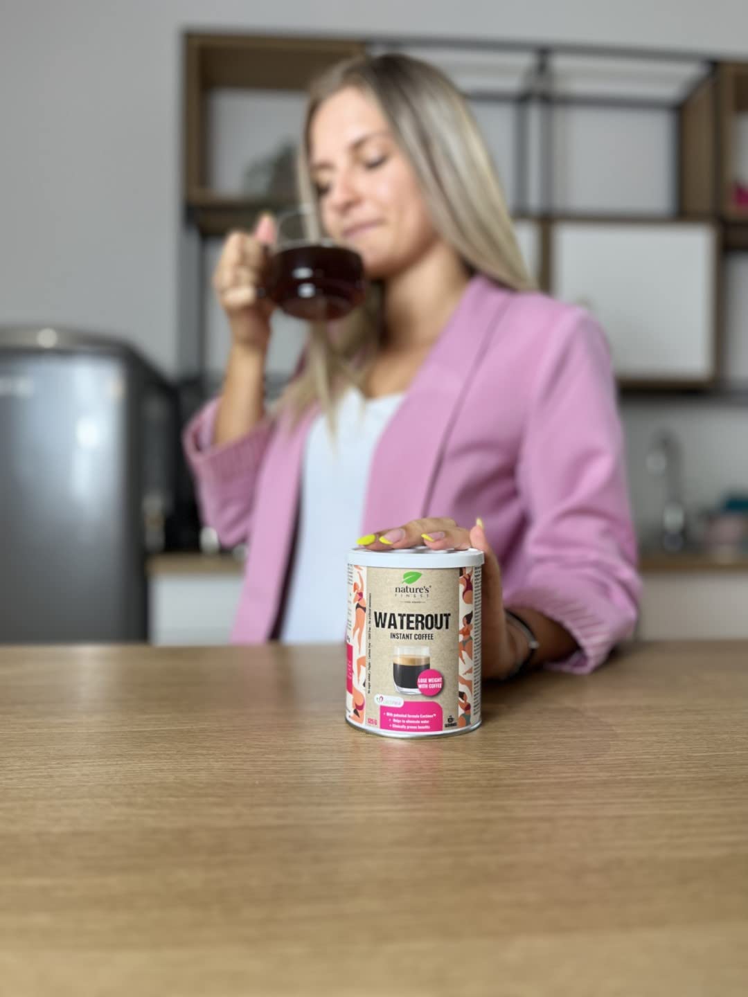 Nature's Finest by Nutrisslim WaterOut Coffee - Café Premium Vegano con Extracto de Cactus y Guaraná - Ideal para Dieta Keto y Apto para Estilo de Vida Saludable