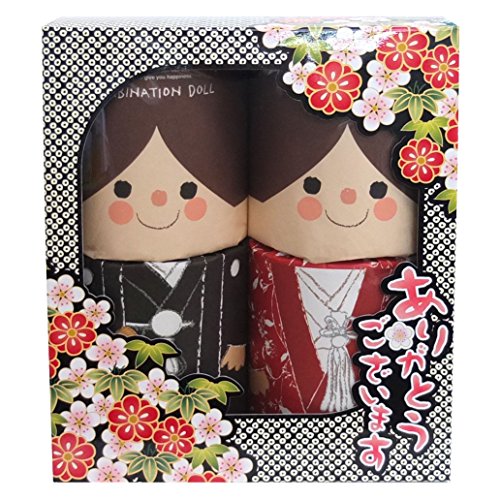 アルタ コンビネーション ドール 和装セット Box 新郎・新婦 H34×W11×D11cm 日本製 プチ ギフト 結婚式 AR0626054