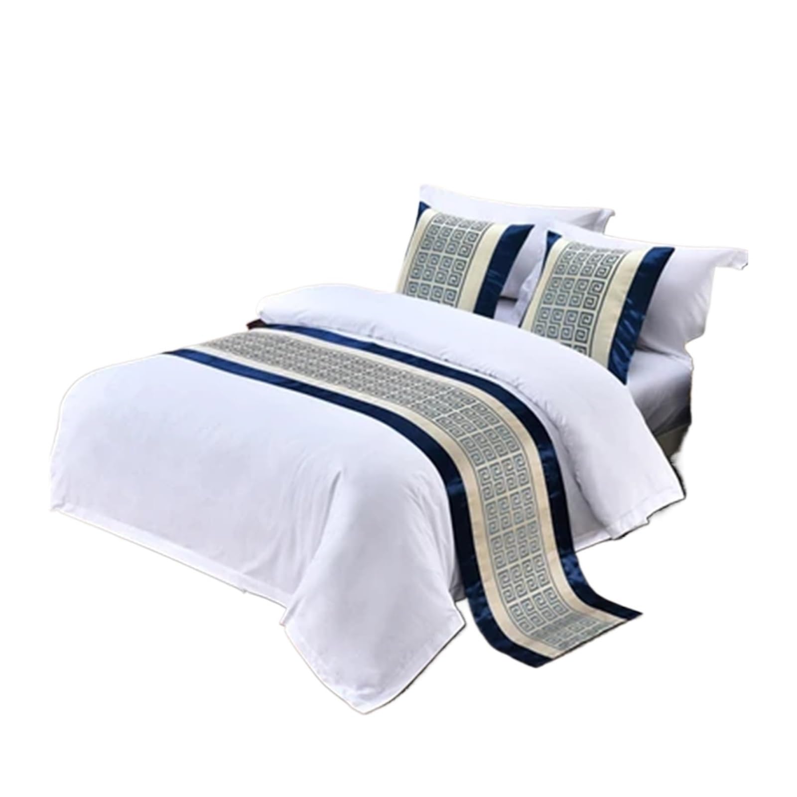 SHENJMAI Bed Runner Bed Table Runner Flag Hotel Cupboard Bedding Decor for Home Parlor Wedding Room(B,50x180cm)