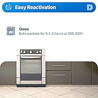 Vista 4 de Dry & Dry - Paquetes de gel de sílice de 0.11 oz, seguros para alimentos y farmacéuticos, deshumidificadores desecantes recargables, paquetes de gel